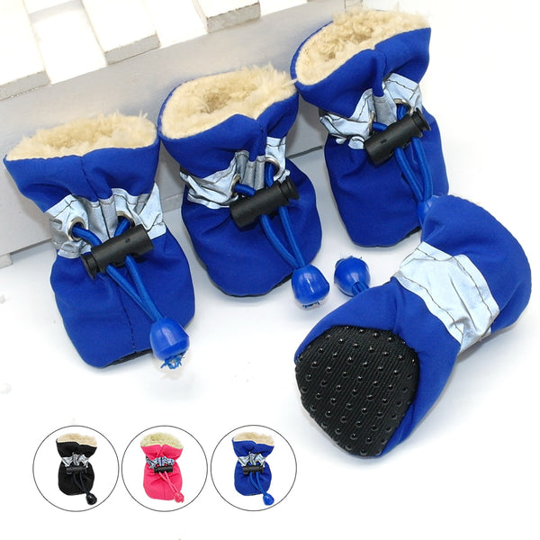 4pcs Antiskid Puppy Shoes Pet Protection Soft-soled Pet Dog Shoes Waterproof  Prewalkers Soft Pet Products Supplies Pet Paw Care