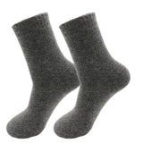 Men&#39;s Winter Thick Warm Wool Socks Australian Merino Wool Diamond Lattice Breathable Business Casual Cashmere Long Socks 2 Pair