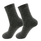 Men&#39;s Winter Thick Warm Wool Socks Australian Merino Wool Diamond Lattice Breathable Business Casual Cashmere Long Socks 2 Pair