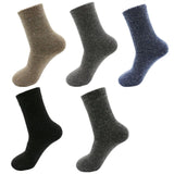 Men&#39;s Winter Thick Warm Wool Socks Australian Merino Wool Diamond Lattice Breathable Business Casual Cashmere Long Socks 2 Pair