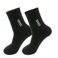 Men&#39;s Winter Thick Warm Wool Socks Australian Merino Wool Diamond Lattice Breathable Business Casual Cashmere Long Socks 2 Pair