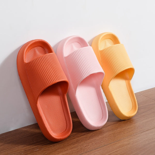 Women Thick Platform Slippers Summer Beach Eva Soft Sole Slide Sandals Leisure Men Ladies Indoor Bathroom Anti-slip Shoes
