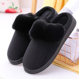 Luxury Faux Suede Home Women Full Fur Slippers Winter Warm Plush Bedroom Non-Slip Couples Shoes Indoor Ladies Furry Slippers